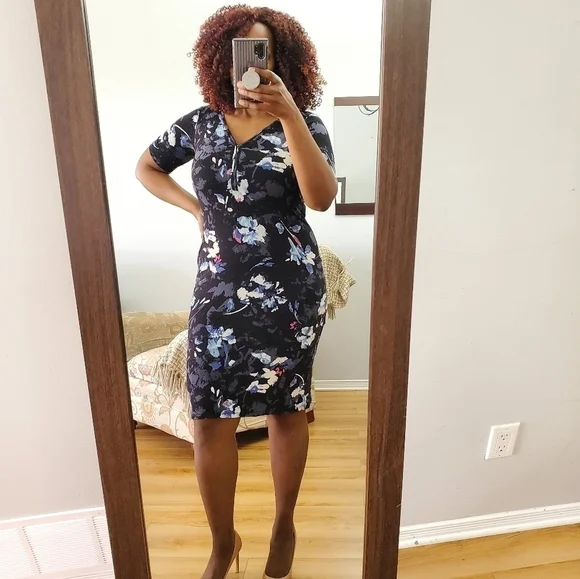 REITMANS women floral pattern dress size M Medium Shirt Dress - Picture 2 of 11